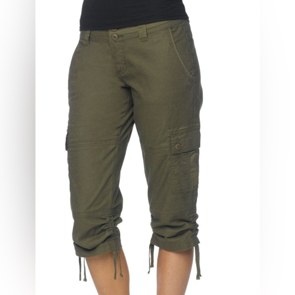 PRANA Army Green Buttoned Pants